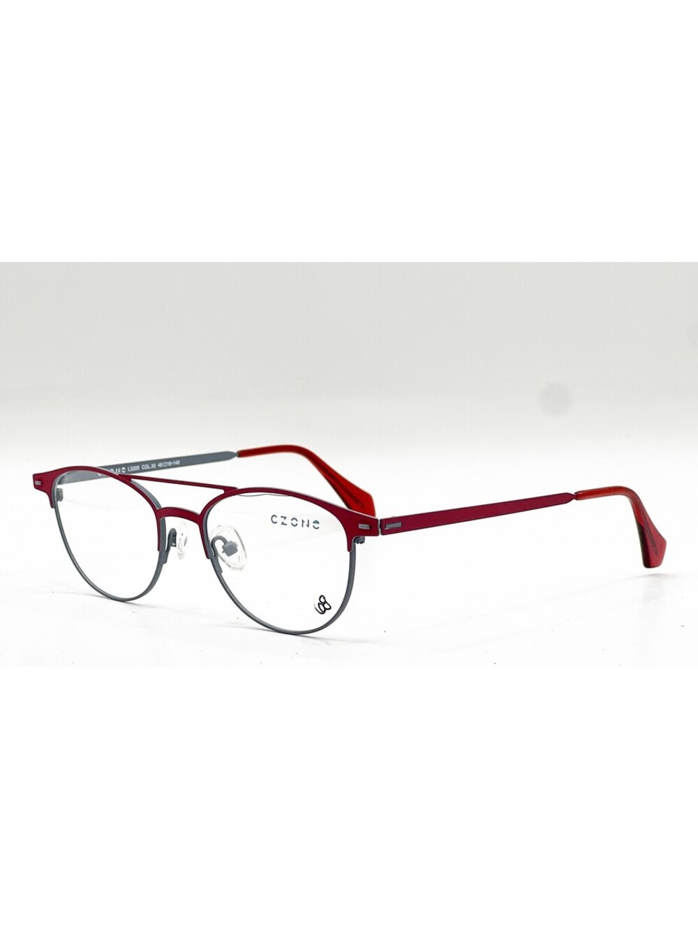 Czone L3205 30 Red Gray Red/Gray Authentic Eyeglasses 48-18-140